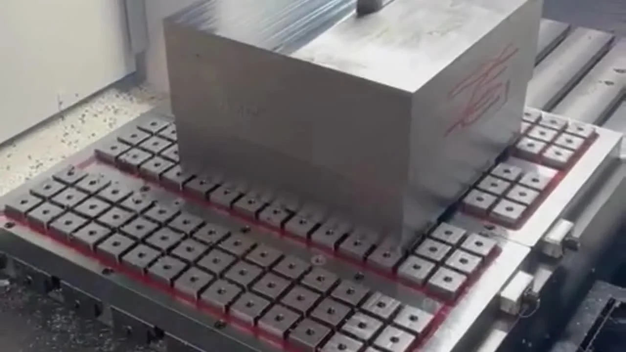 SN Magnet atölyesinden manyetik tabla ile CNC işleme görüntüsü